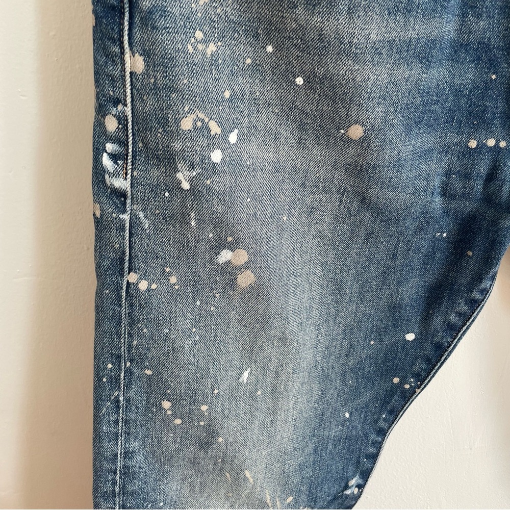 Men’s Levi's Slim Taper Jeans with DIY Paint Splatter - Picture 2 of 7